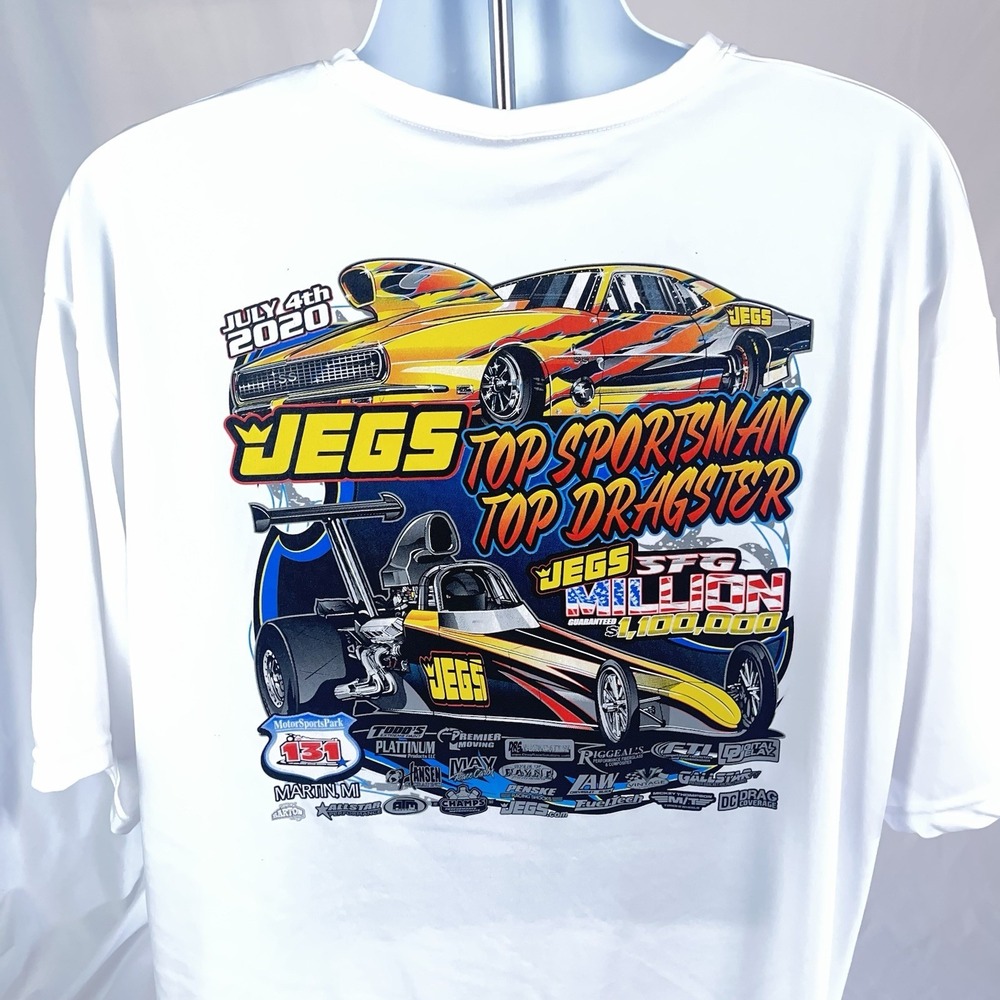 JEGS Top Sportsman Dragster T-Shirt 3XL July 4, 2020 SFG 1,000,000 GT'D